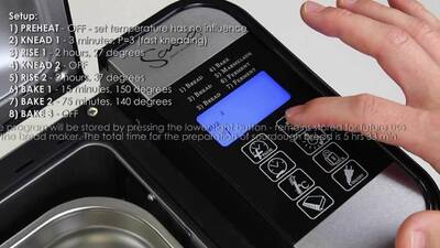 Sana Smart Bread Maker display