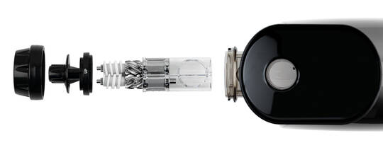 Vidia-juicer-twin-gear-VTG-001-silver-assembly