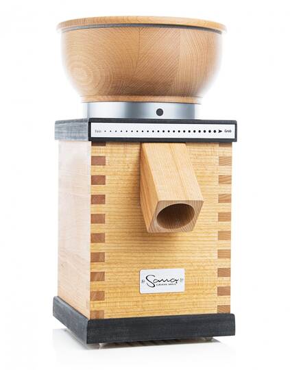 Side view of Sana Grain Mill Anthracite