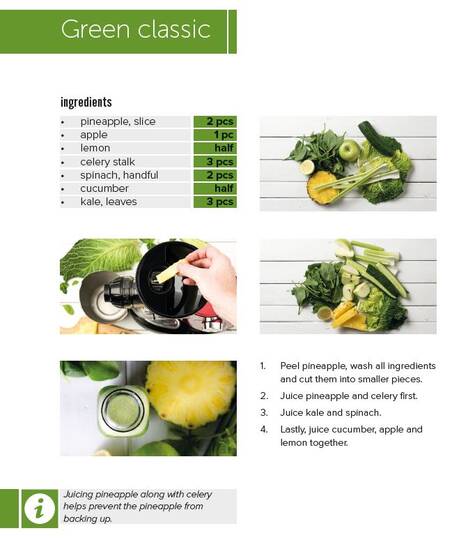 recipe book green classic