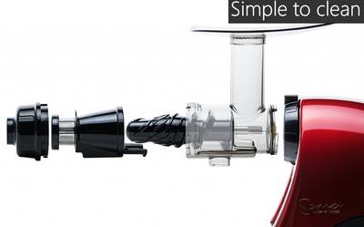 Sana EUJ-707 horizontal juicer red cleaning