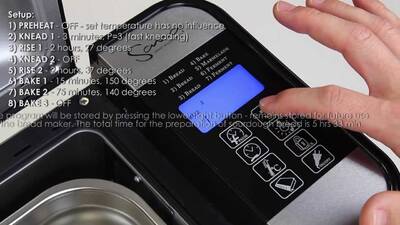 Sana Smart Bread Maker display