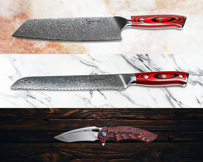 Knives set of 3 backgrounds